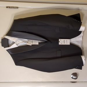 ZARA Full Tuxedo Jacket Shirt Pants and Belt